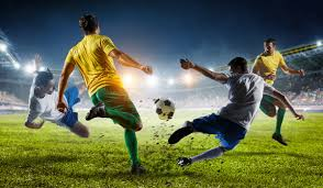 Interface IPTV com conteúdo de futebol